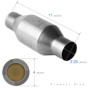 2.5in. SPUN Catalytic Converter High Flow Stainless Steel